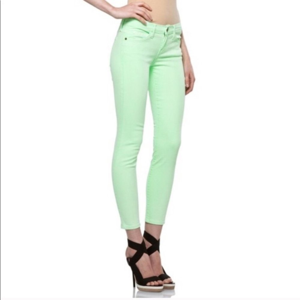 Current / Elliott women's sz. 29 key lime THE STILETTO stretch ankle jeans 31x27